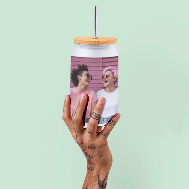 Verres avec couvercle personnalisés